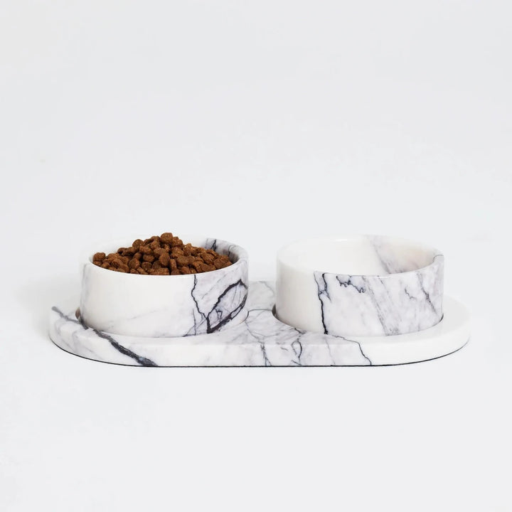 Koozi - New York Marble Dog Bowl