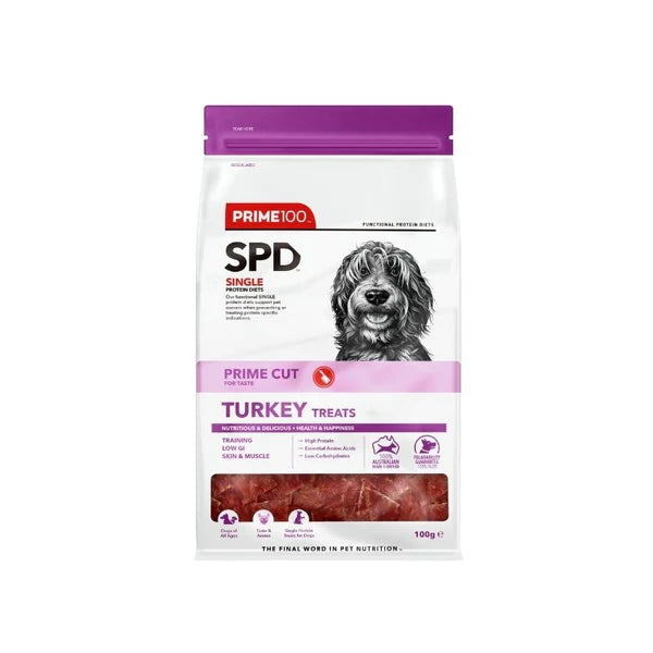 Prime100 SPD Dog Treats - Turkey 100g