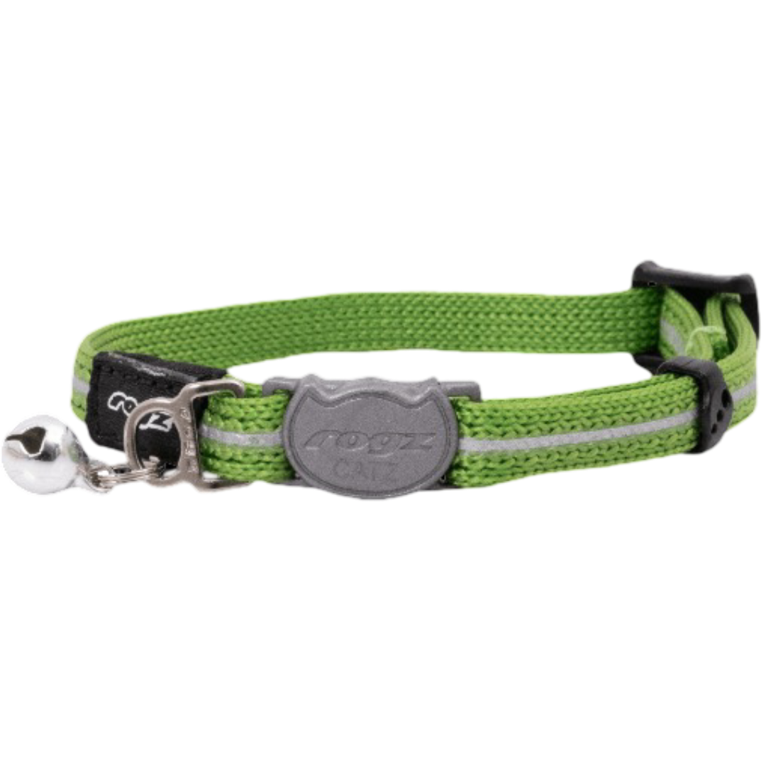 Rogz Alleycat Cat Collar  - Lime