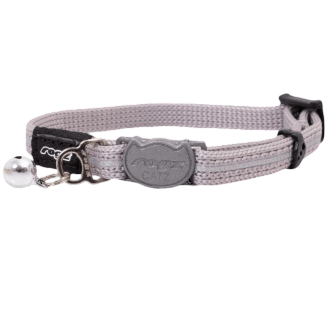 Rogz Alleycat Cat Collar  - Silver