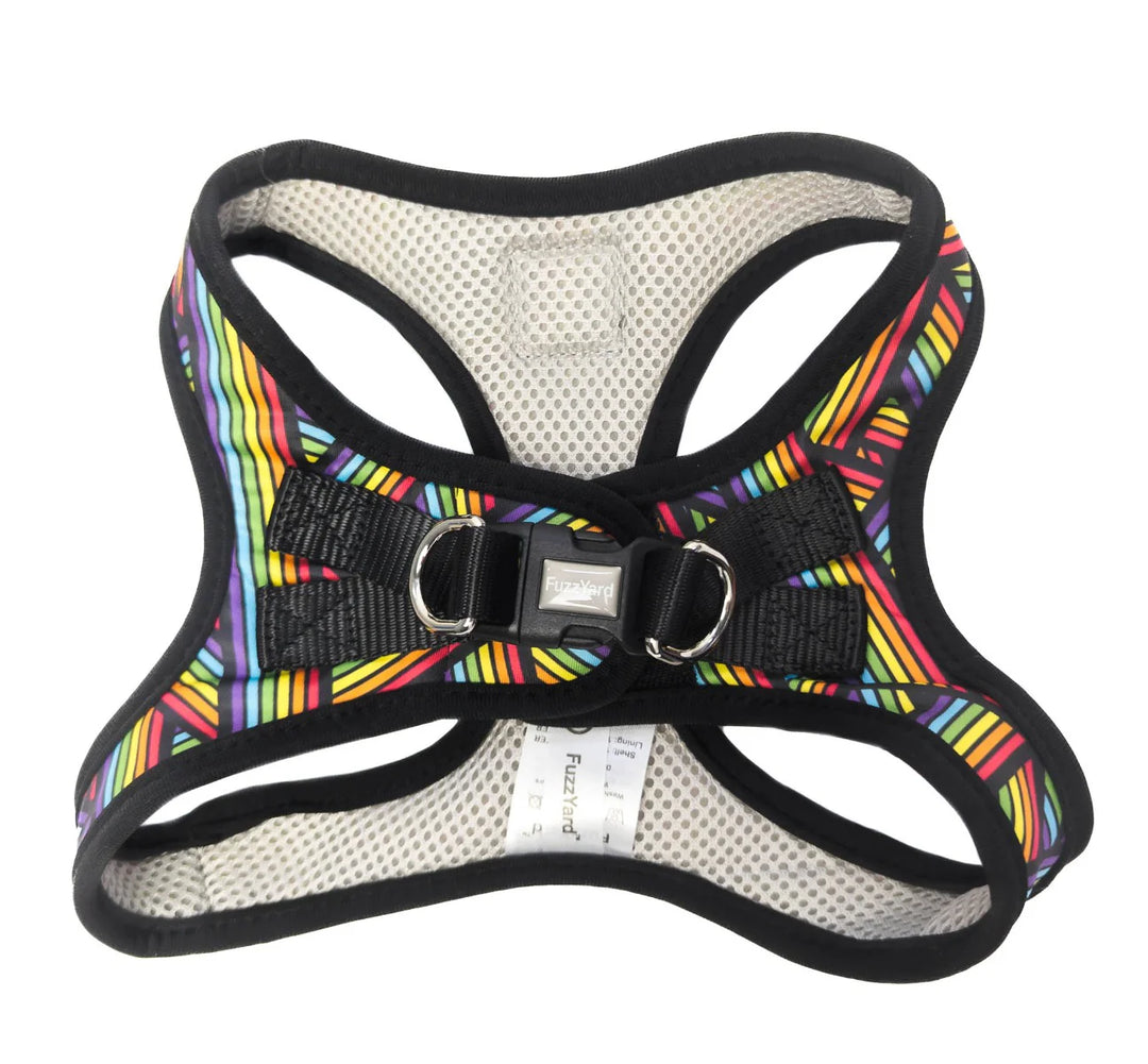 Fuzzyard Step In Dog Harness - Rainbow Northcote