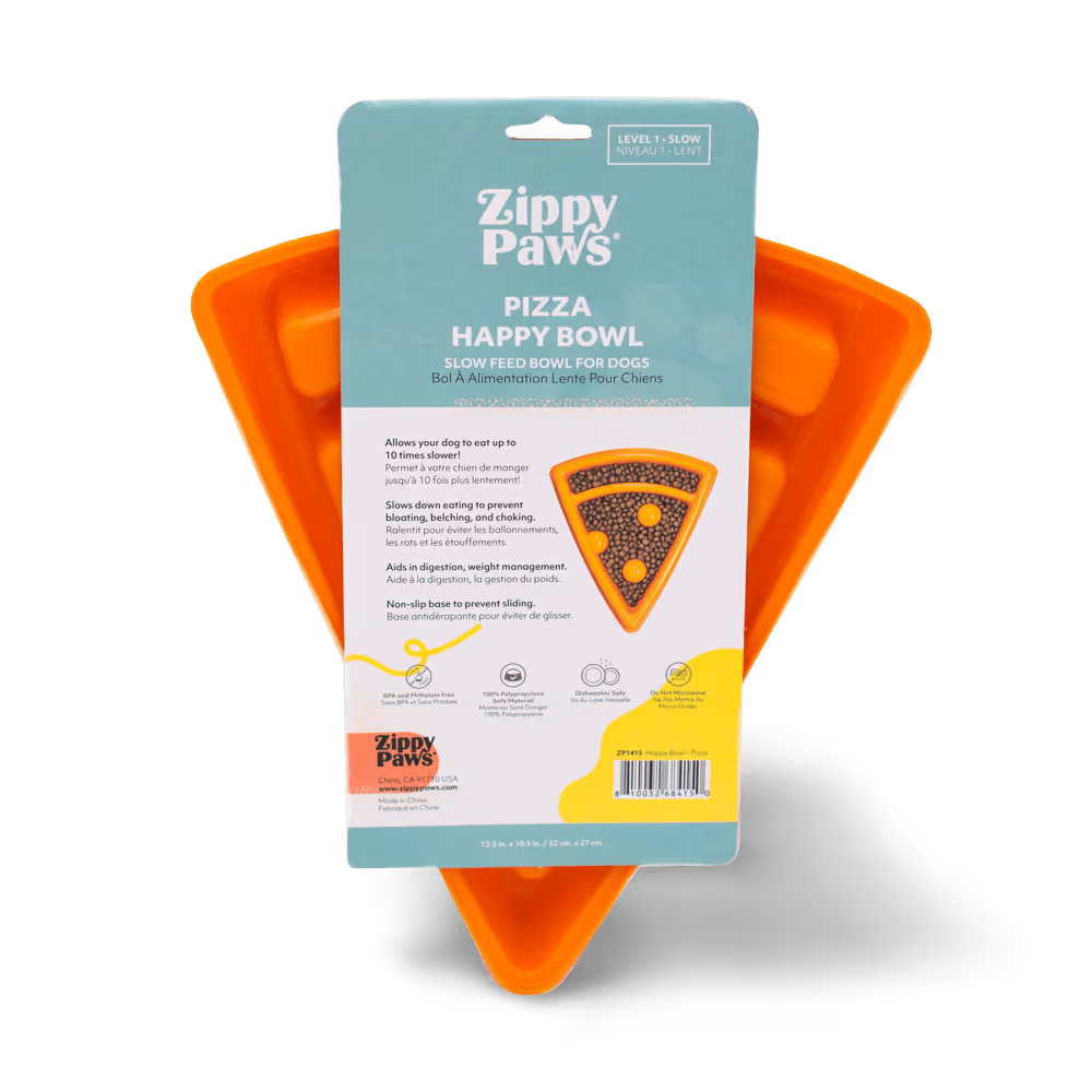 Zippy Paws Happy Pizza Bowl - 950ml