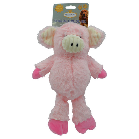 Snuggle Buddies Plush Dog Toy - Pink Pig