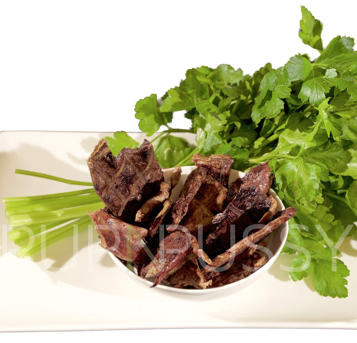 All-natural gourmet lamb puff dog treats from PupNpussy, Australian-sourced and additive-free, offering gentle digestion support, rich flavour, and dental health benefits