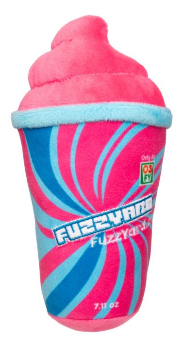 Plush Dog Toy Slushie - Pink/Blue